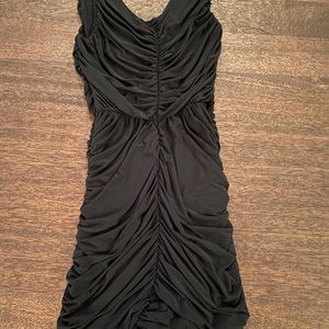 Black cinched dress